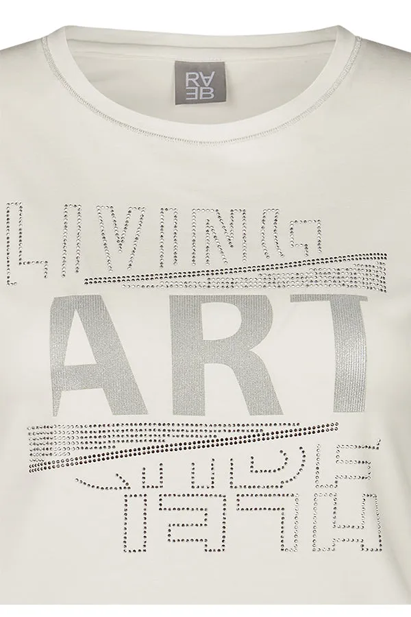 "LIVING ART" WHITE T-SHIRT