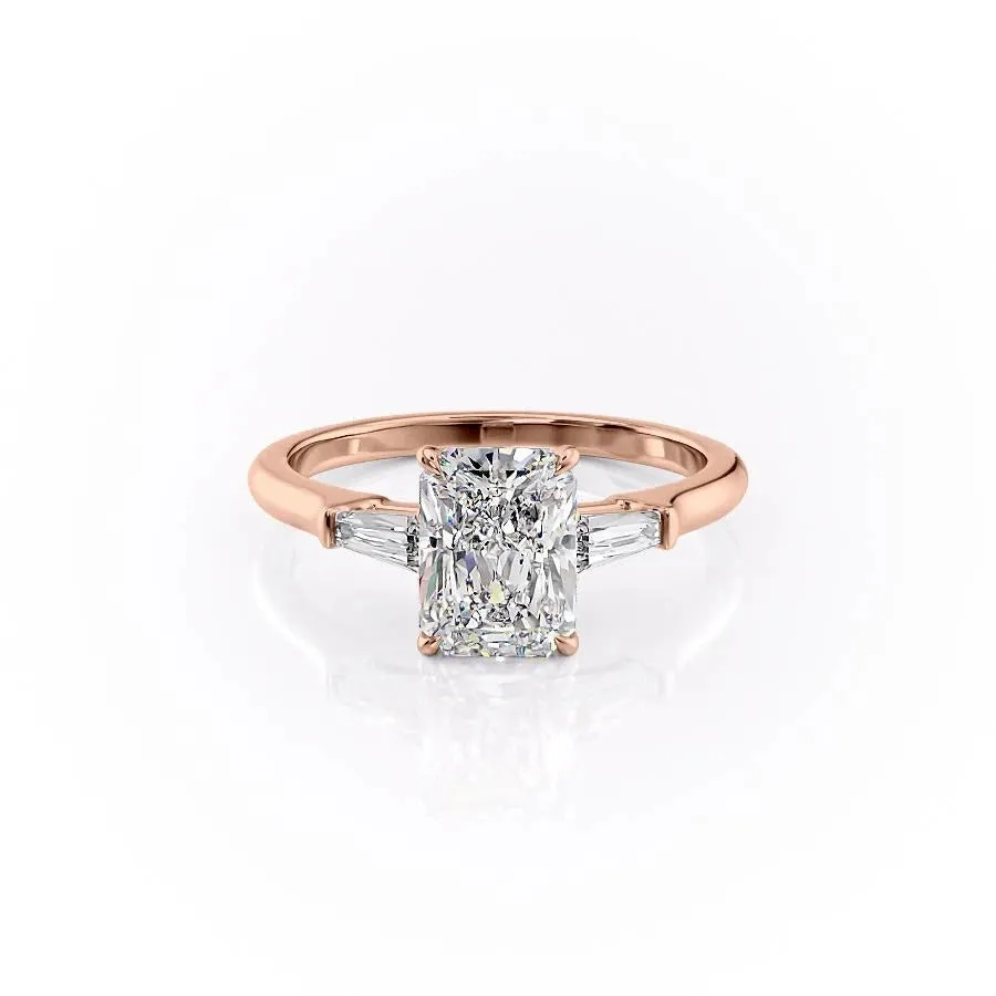 Radiant Cut Moissanite, Traditional Classic Design