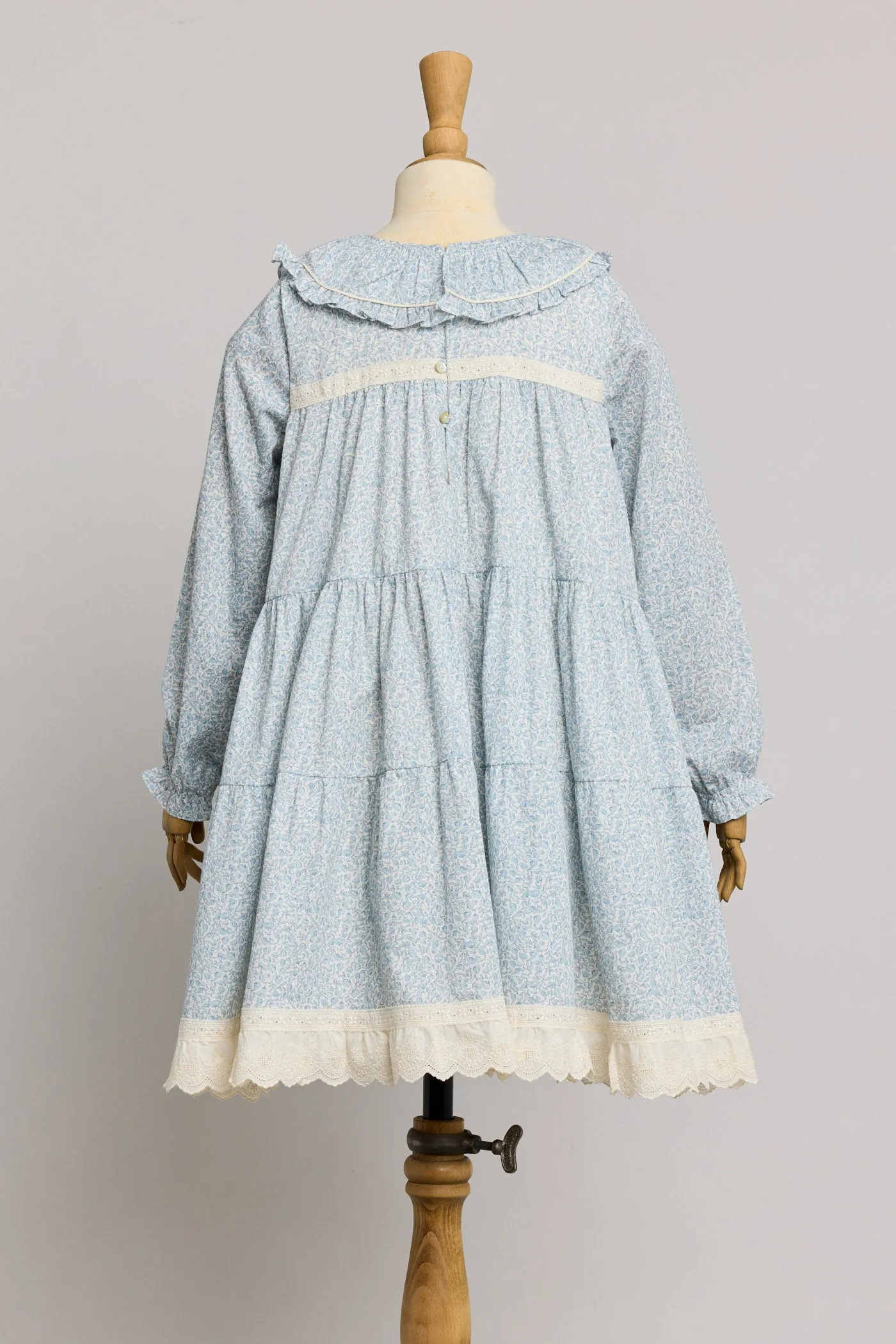 Raspberry Dress in Blue Flower