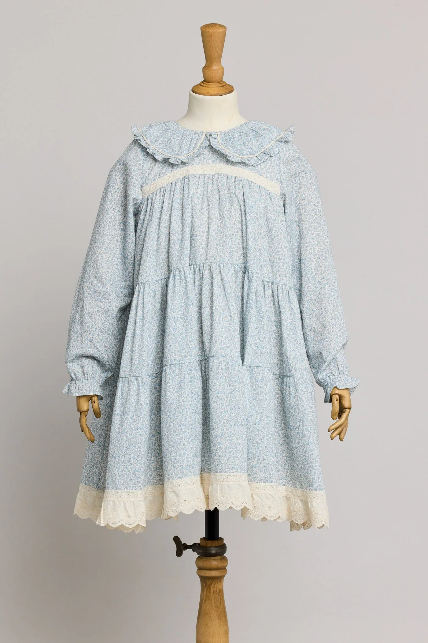 Raspberry Dress in Blue Flower