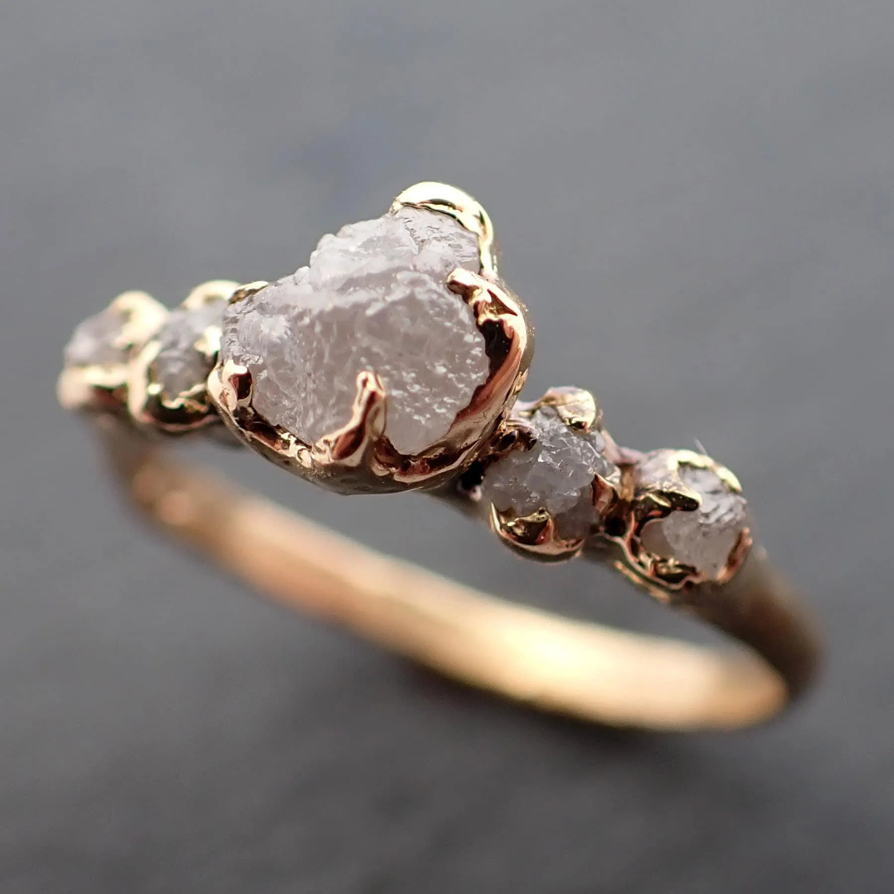 raw diamond 18k yellow gold engagement ring rough gold wedding ring diamond wedding ring rough diamond ring byangeline 3409 Alternative Engagement
