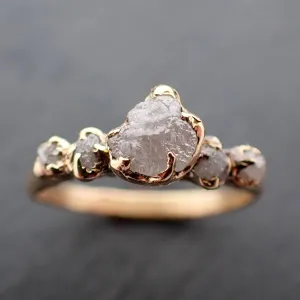 raw diamond 18k yellow gold engagement ring rough gold wedding ring diamond wedding ring rough diamond ring byangeline 3409 Alternative Engagement