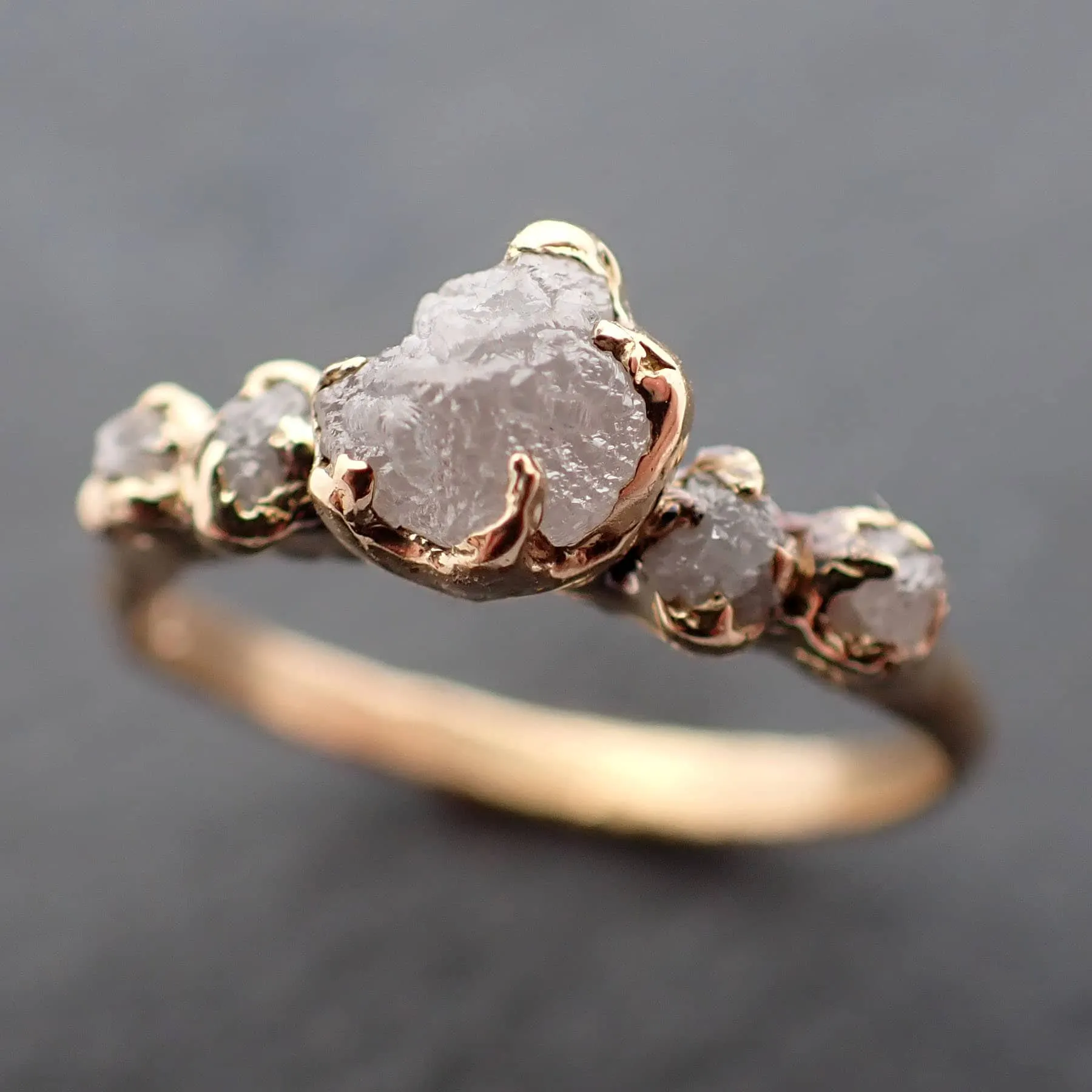 raw diamond 18k yellow gold engagement ring rough gold wedding ring diamond wedding ring rough diamond ring byangeline 3409 Alternative Engagement