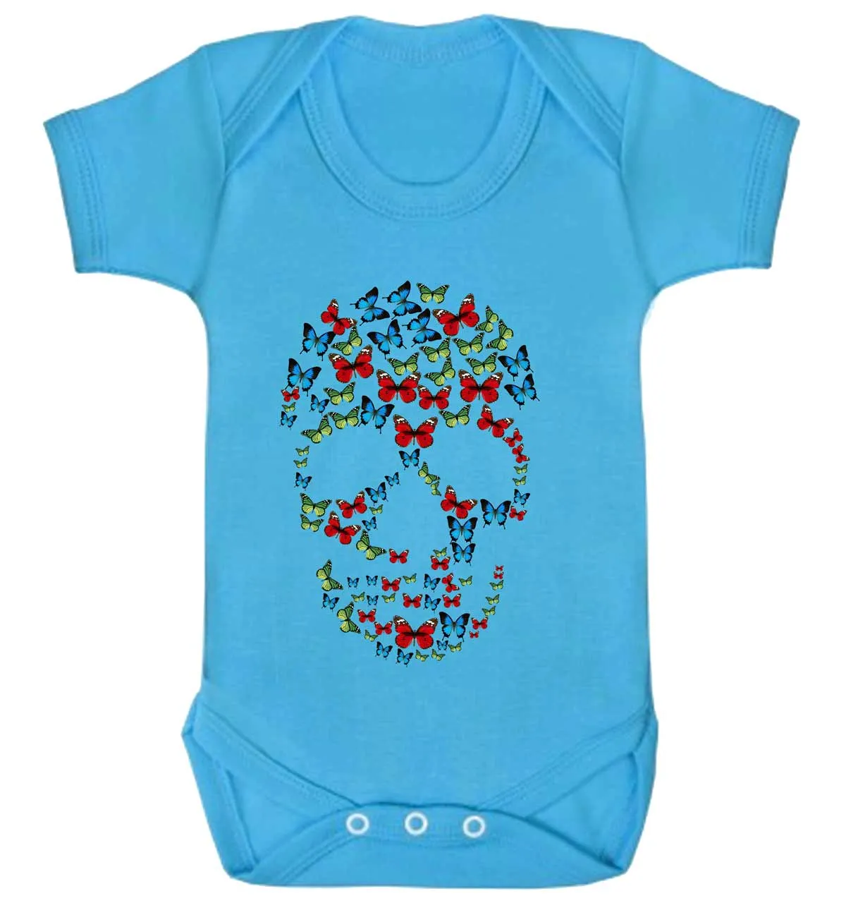 Reality Glitch Butterfly Skull Kids Babygrow