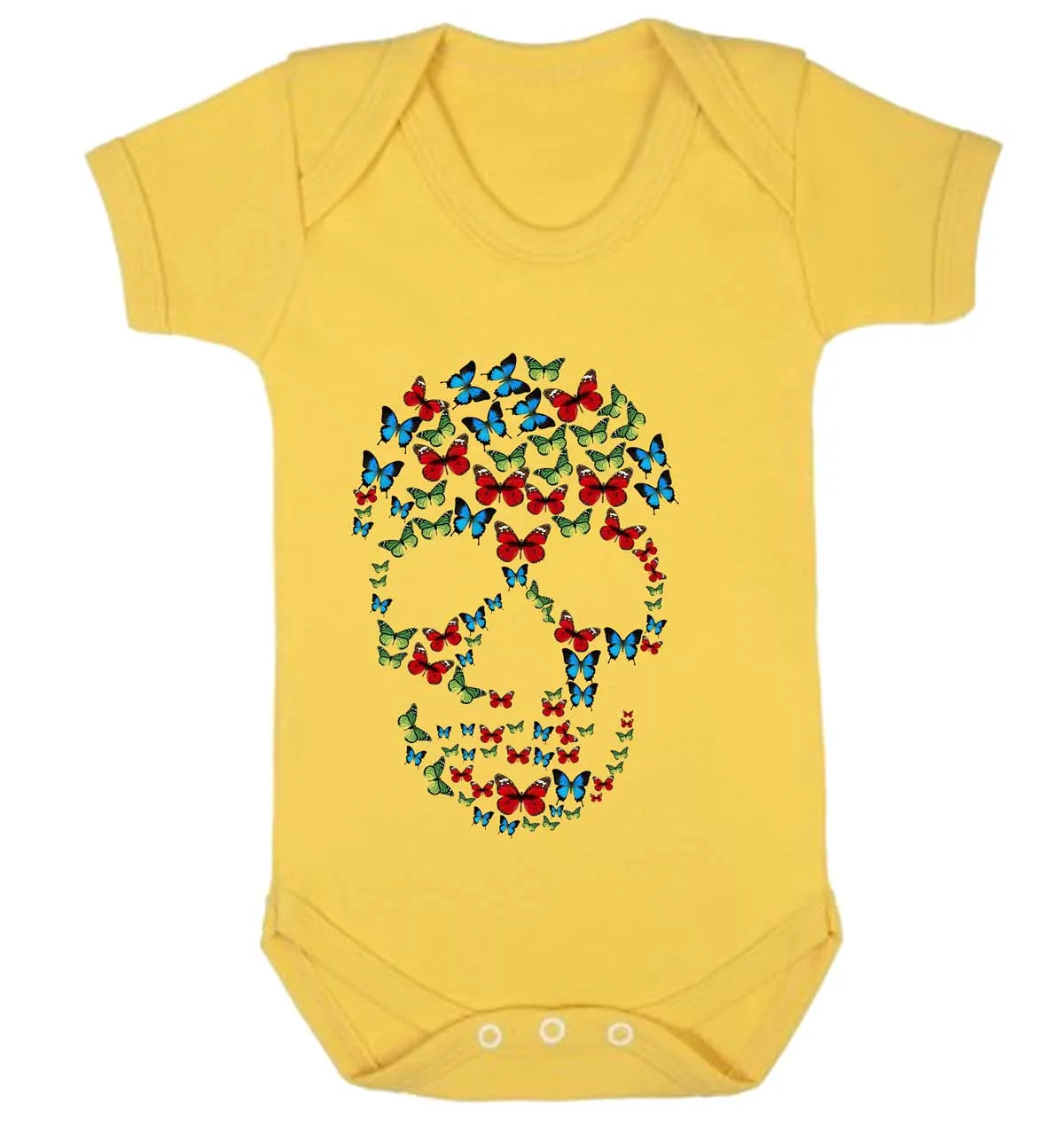 Reality Glitch Butterfly Skull Kids Babygrow