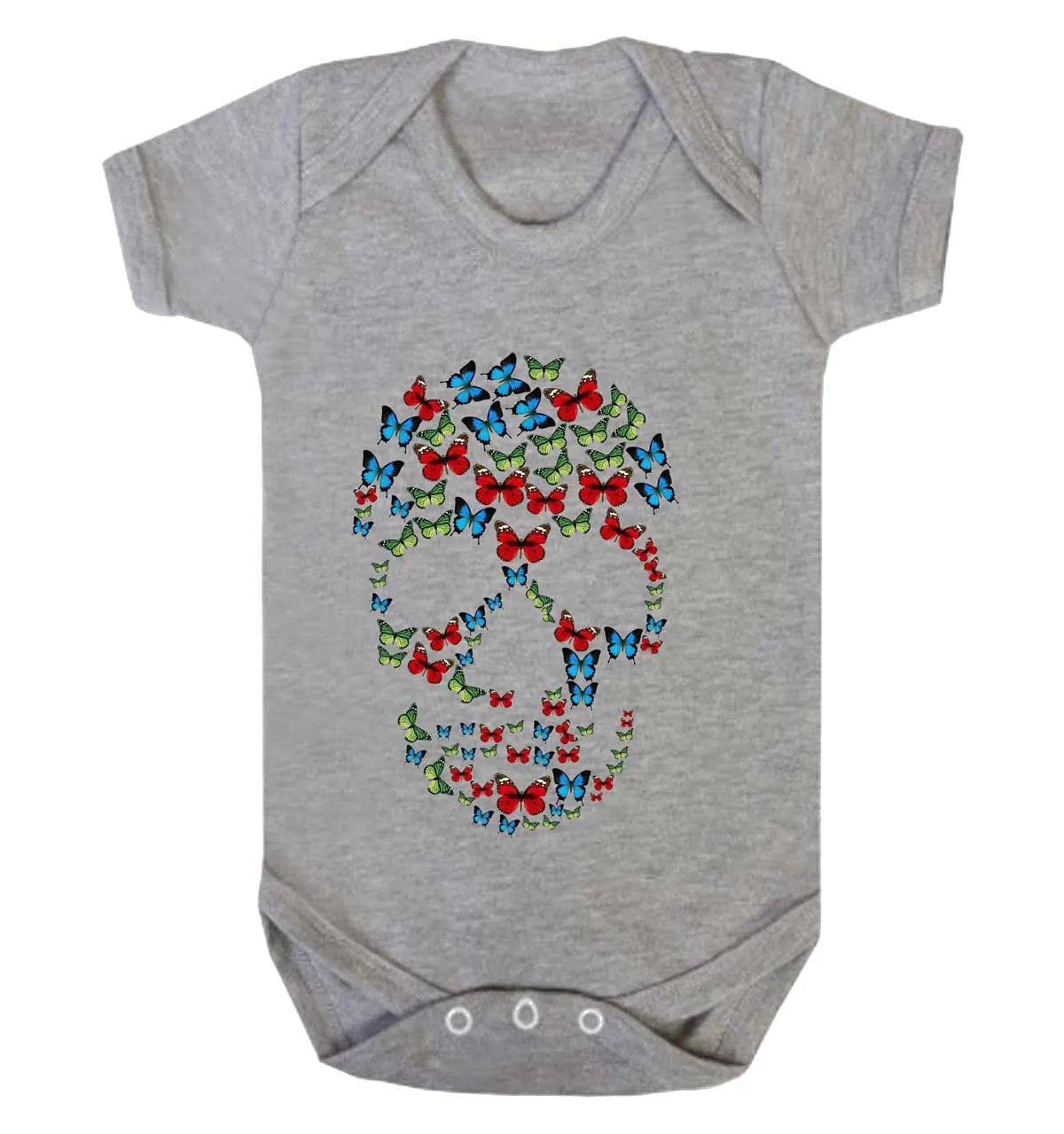 Reality Glitch Butterfly Skull Kids Babygrow