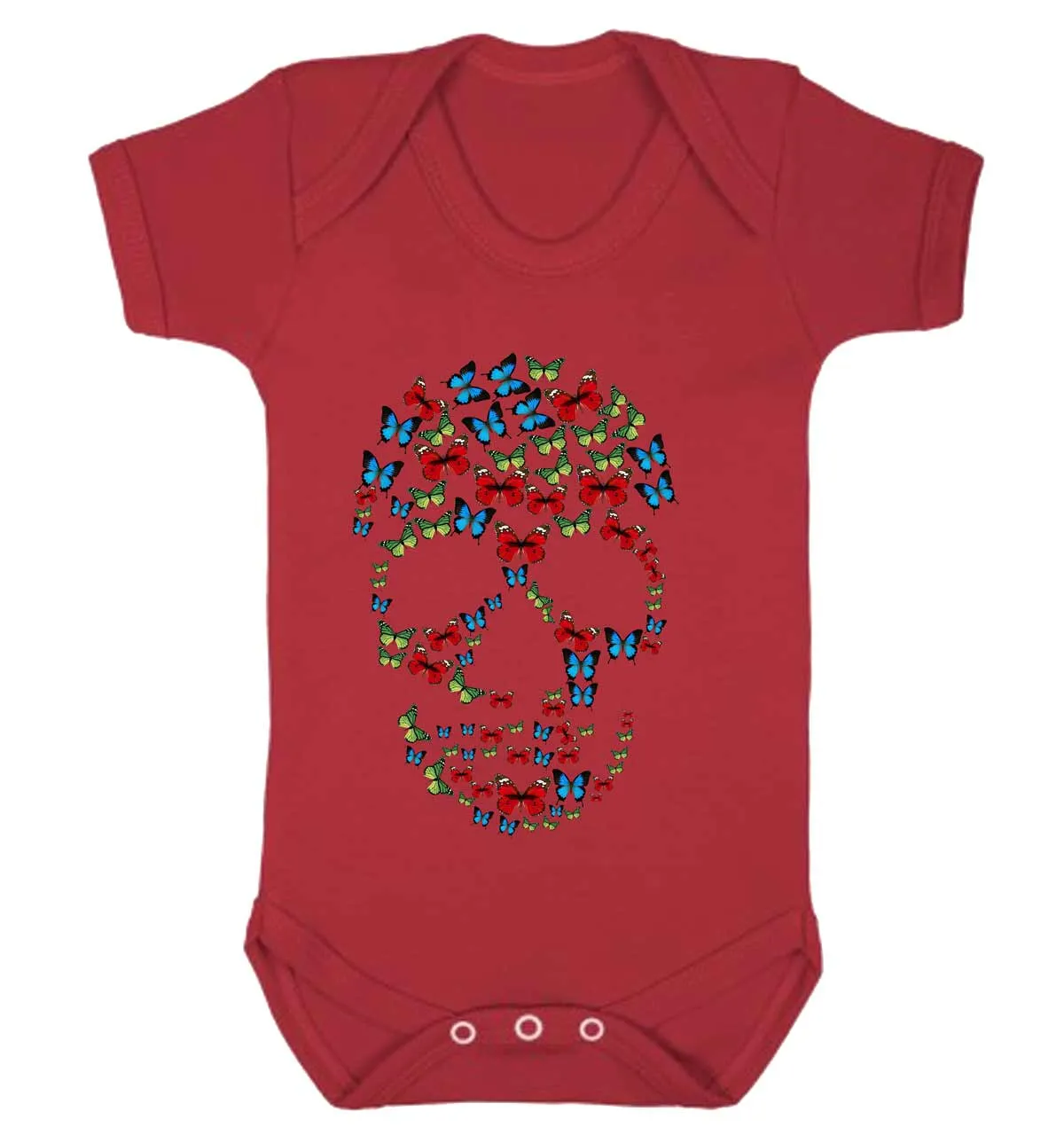 Reality Glitch Butterfly Skull Kids Babygrow