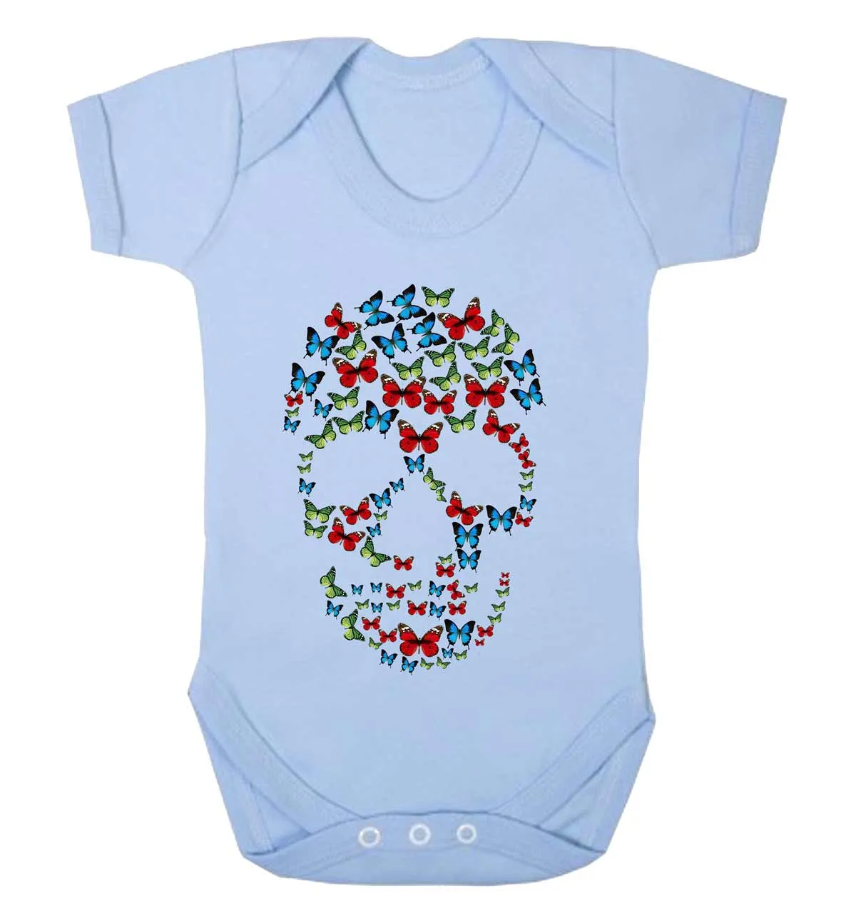 Reality Glitch Butterfly Skull Kids Babygrow