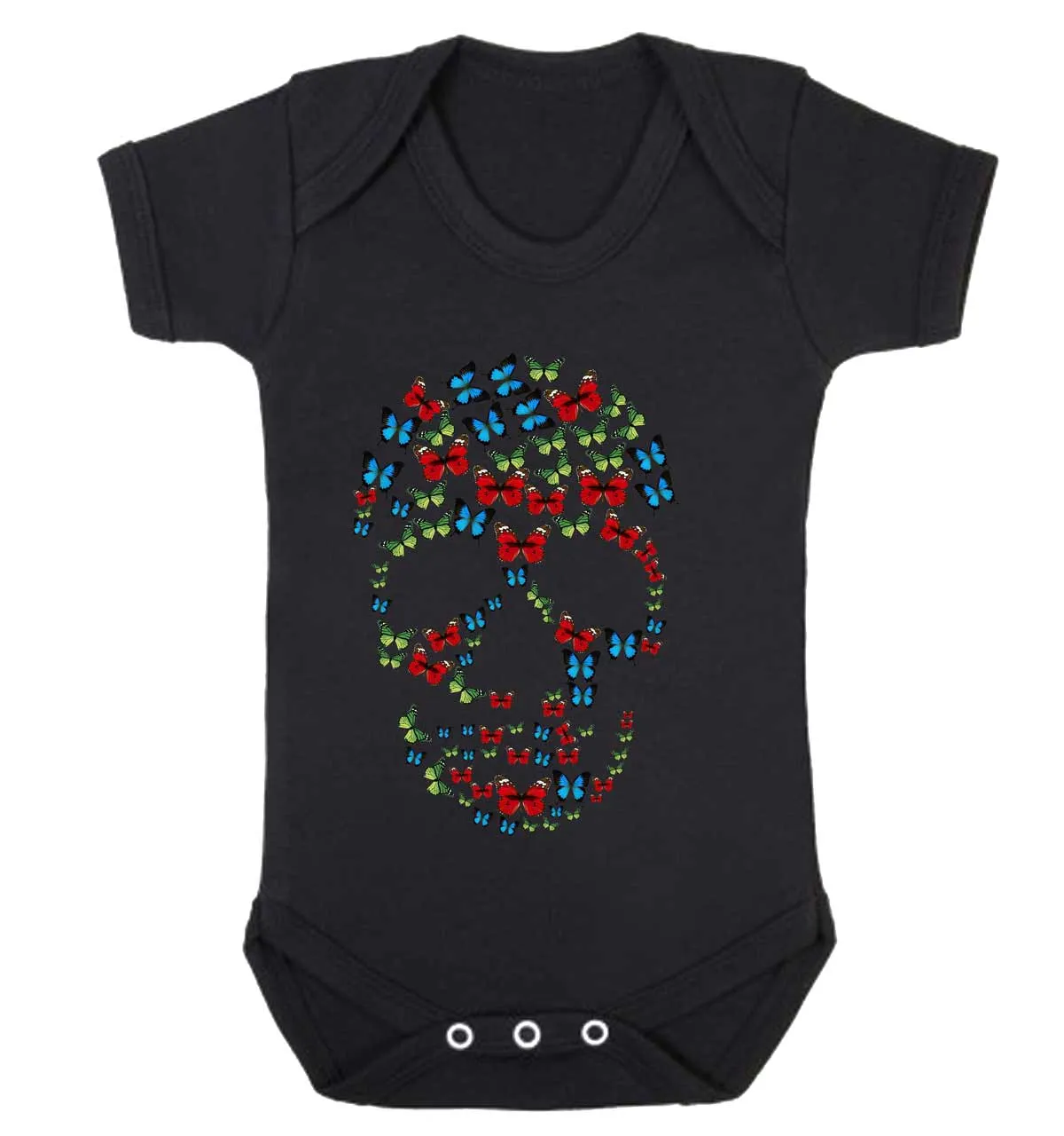 Reality Glitch Butterfly Skull Kids Babygrow