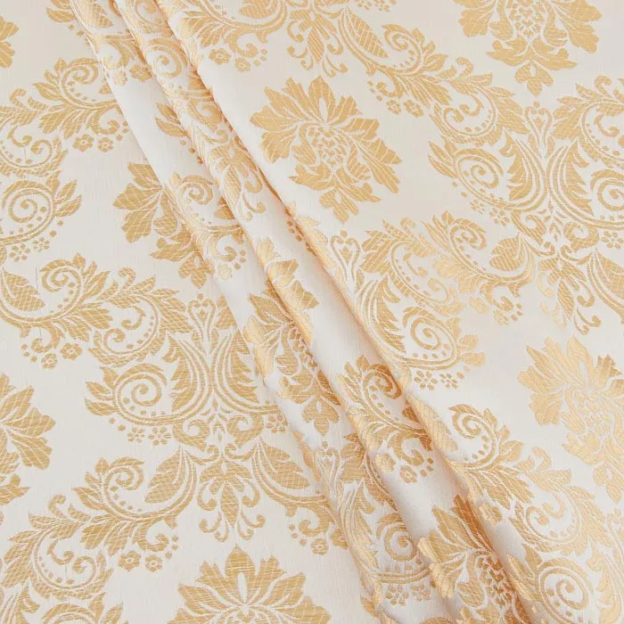 Regal Brocade Fabric, Ivory