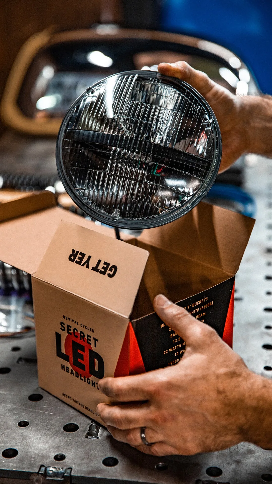 Revival Secret LED 7" Retro Vintage Headlight