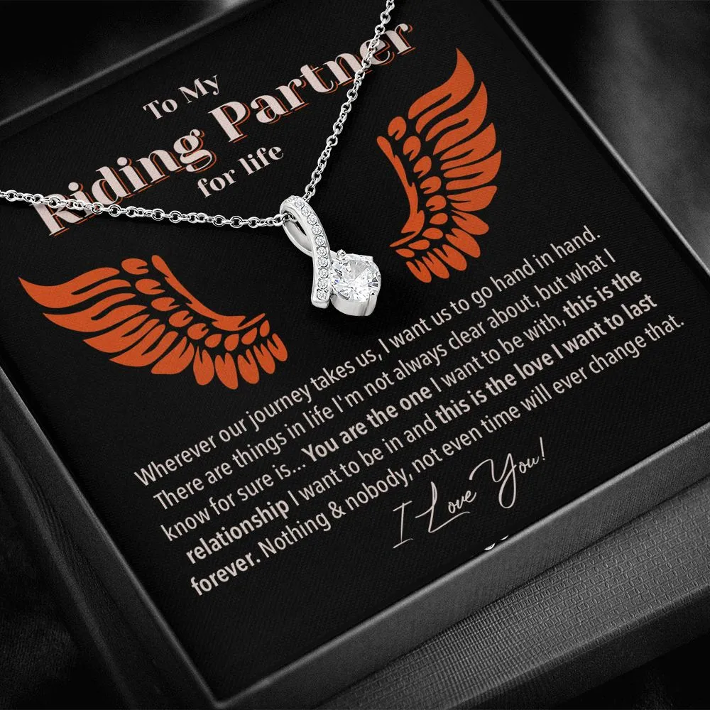 Riding Partner for Life Forever Love Necklace