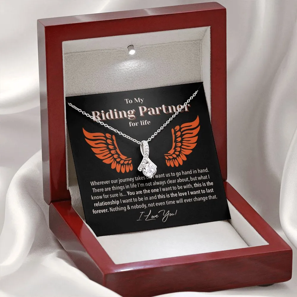 Riding Partner for Life Forever Love Necklace