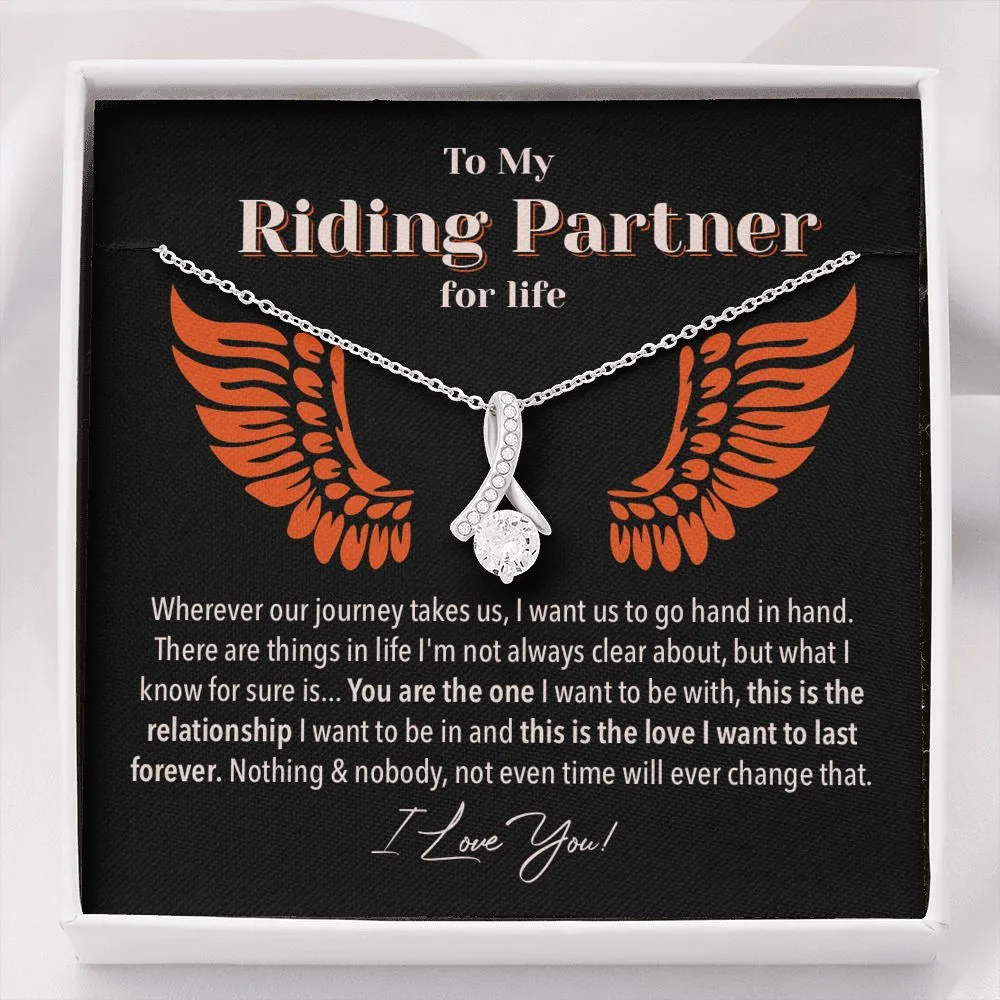 Riding Partner for Life Forever Love Necklace