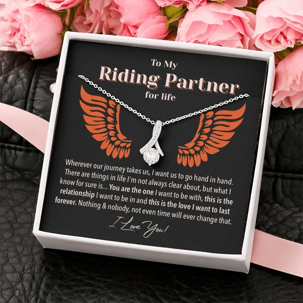 Riding Partner for Life Forever Love Necklace