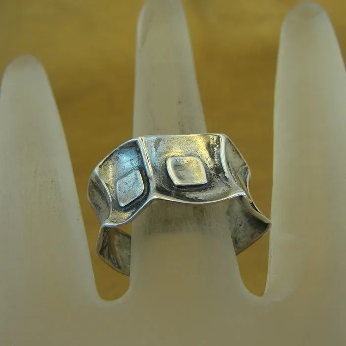 Ring 925 Sterling Silver  size 6,6.5,7,7.5,8 Art Handmade Hadar Designers (H) y