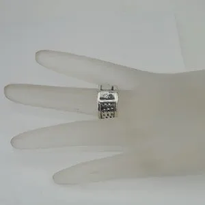 Ring 925 Sterling Silver  size 7, 7.5 Handmade Hadar Designers  (H) LAST