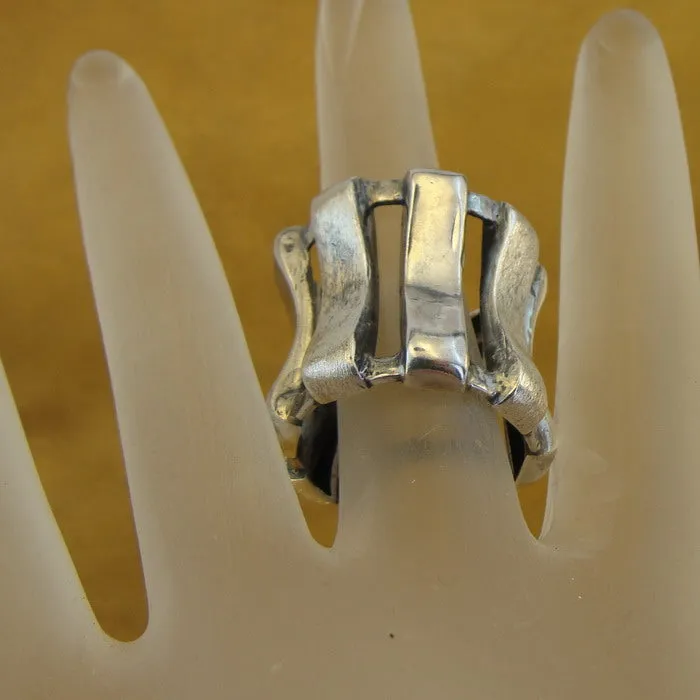 Ring 925 Sterling Silver sz 7, 7.5, 8 Handmade Artistic Hadar Designers (H) SALE