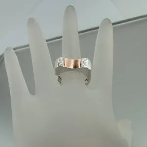 Ring 9K Rose Gold Sterling Silver size 7,8.5,9 Handmade Hadar Designers  (dk)SALE