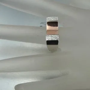 Ring 9K Rose Gold Sterling Silver size 7,8.5,9 Handmade Hadar Designers  (dk)SALE