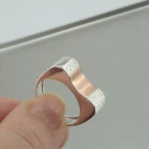 Ring 9K Rose Gold Sterling Silver size 7,8.5,9 Handmade Hadar Designers  (dk)SALE