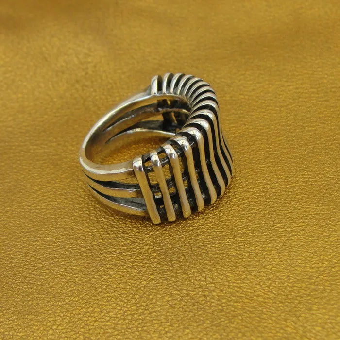Ring Artistic 925 Sterling Silver 7.5, 8, 8.5 Handmade Hadar Designers (H) LAST