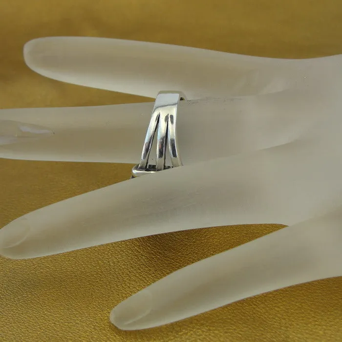 Ring Artistic 925 Sterling Silver 7.5, 8, 8.5 Handmade Hadar Designers (H) LAST