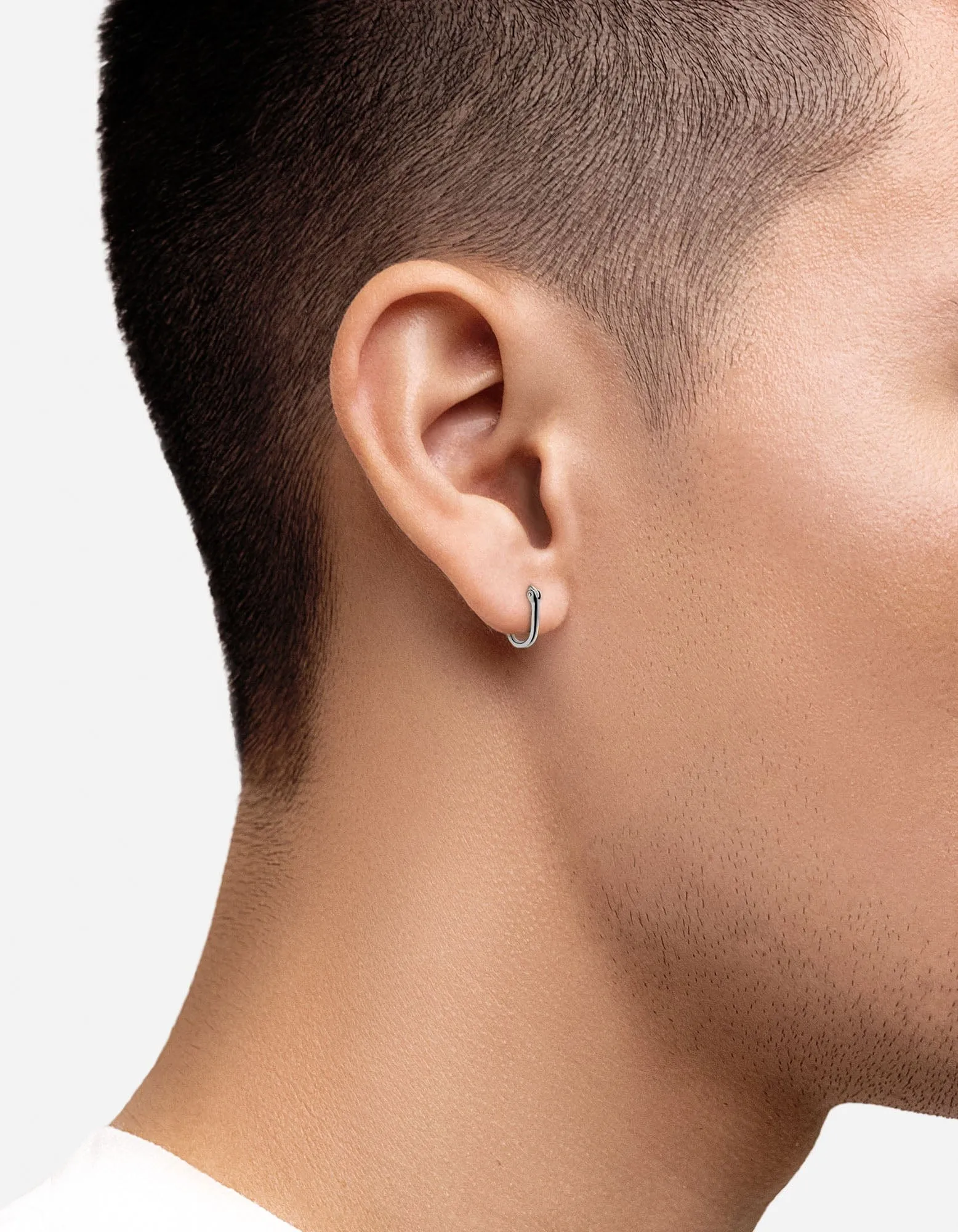 Ronan Huggie Earring, Sterling Silver