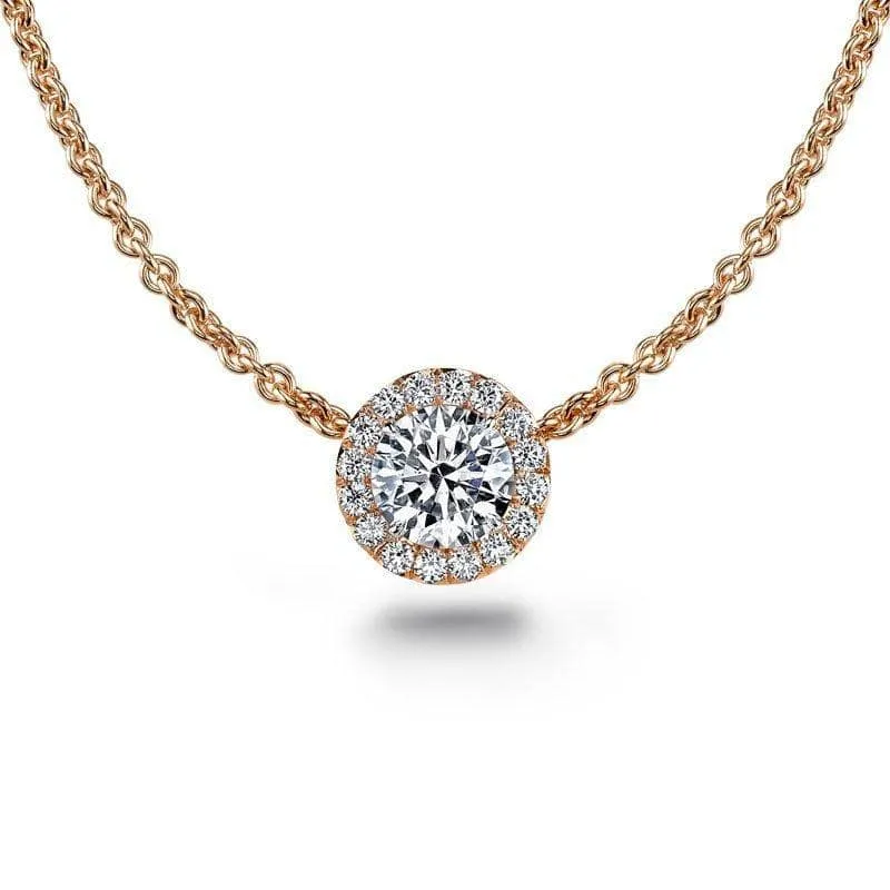 Round Brilliant Cut Diamond Necklace