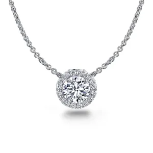 Round Brilliant Cut Diamond Necklace
