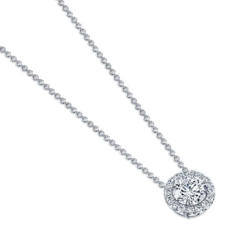 Round Brilliant Cut Diamond Necklace