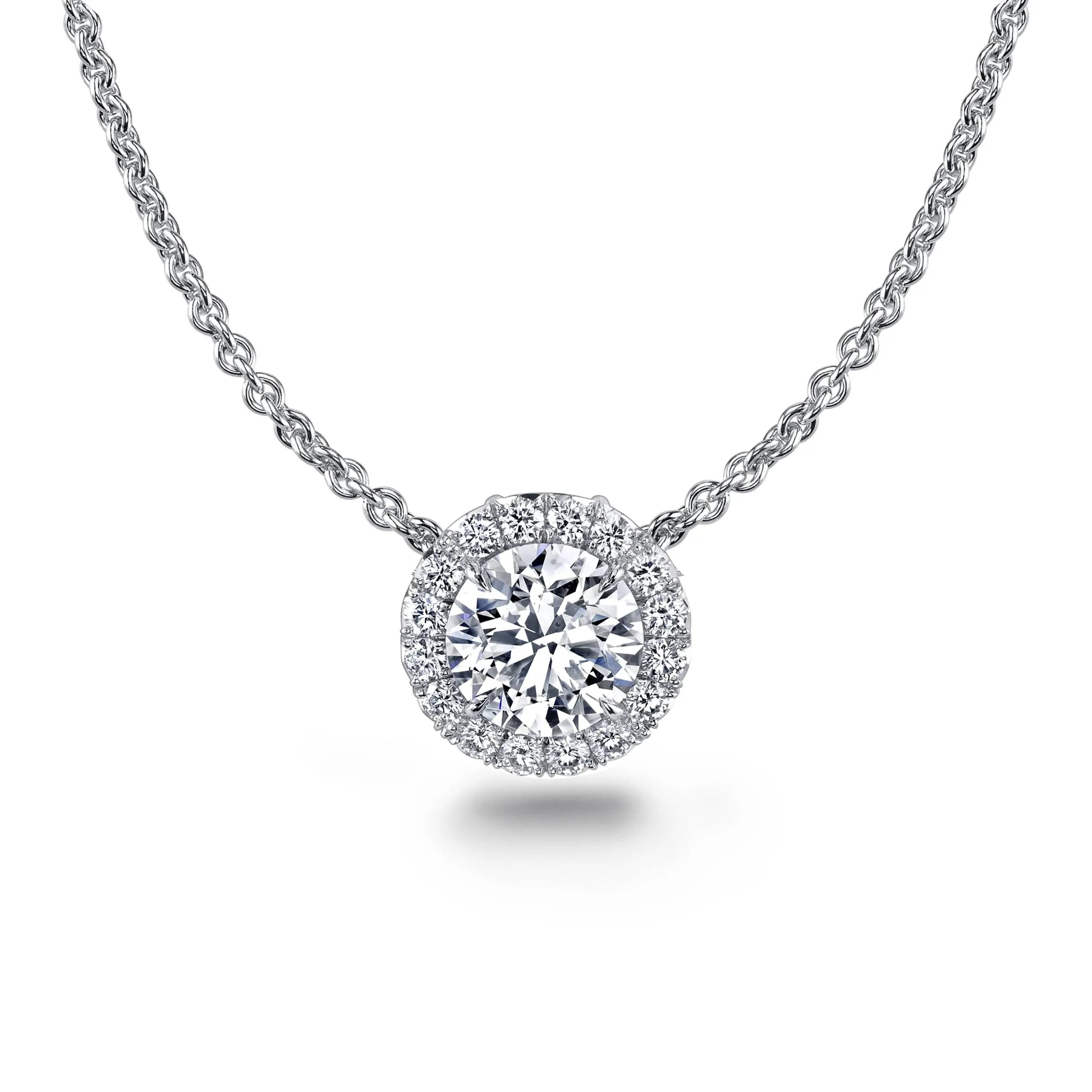 Round Brilliant Cut Diamond Necklace