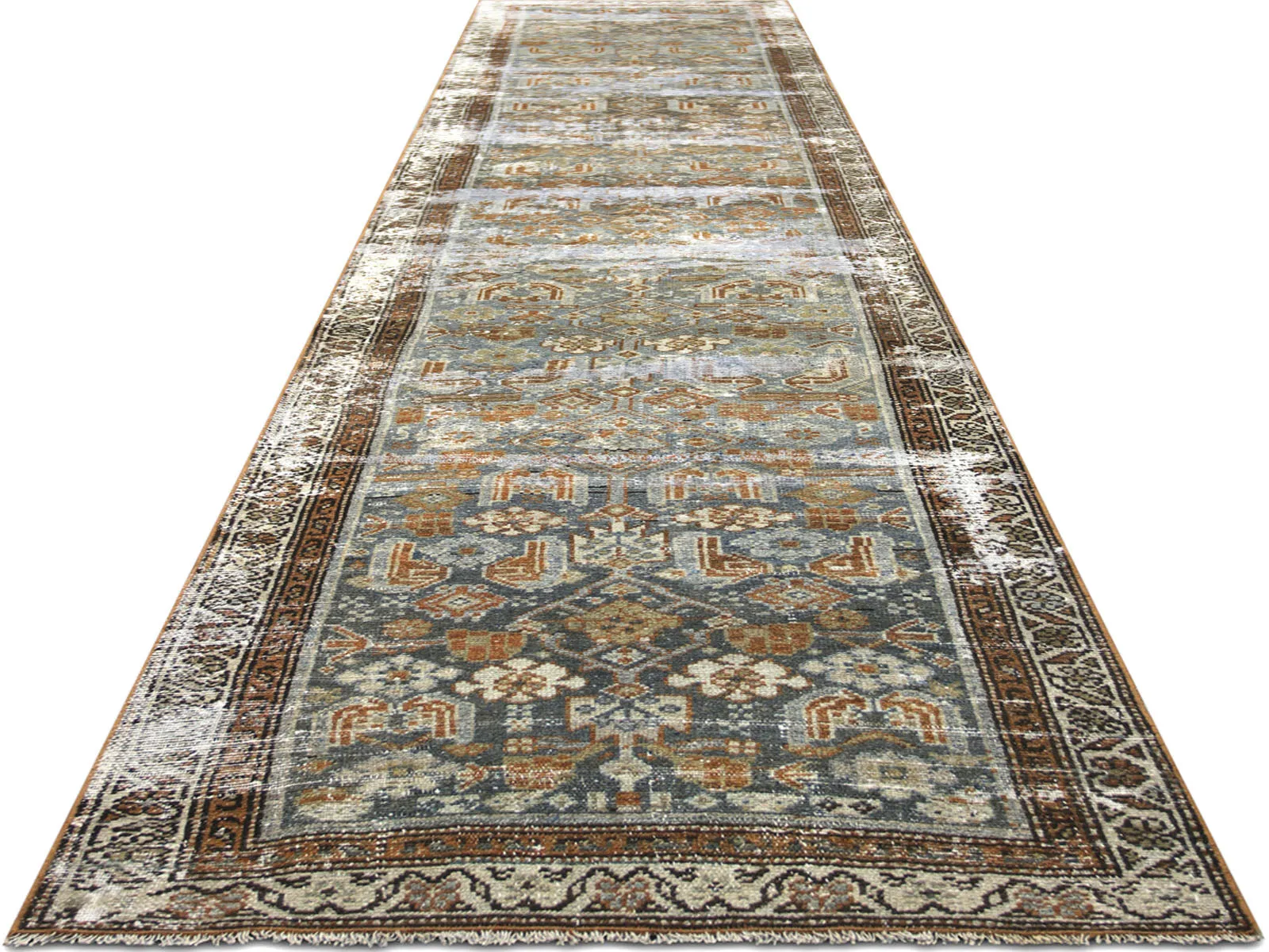 Semi Antique Persian Melayer Runner - 2'11" x 12'2"