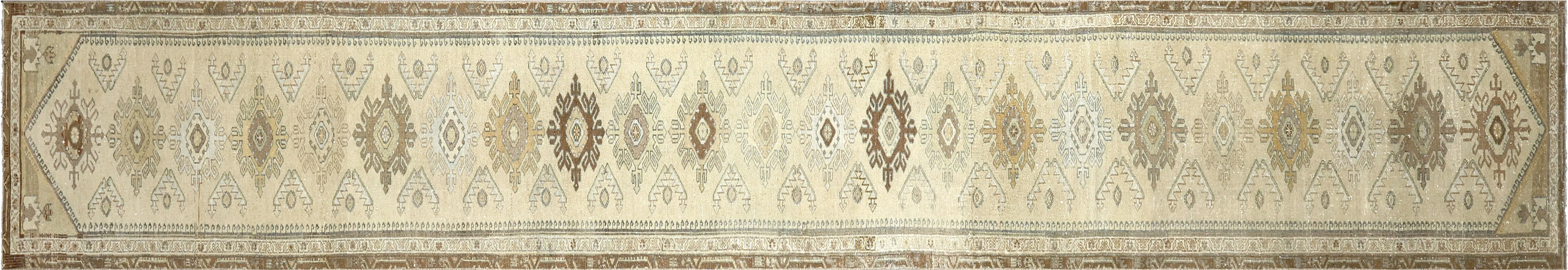 Semi Antique Persian Melayer Runner - 2'1" x 19'9"