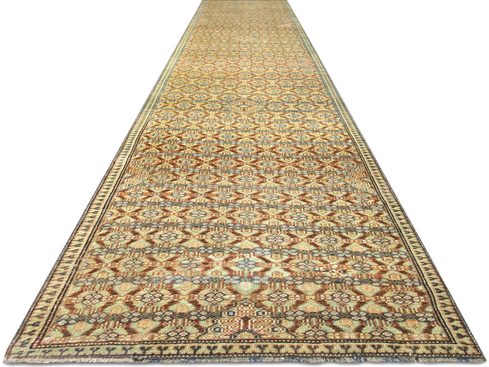 Semi Antique Persian Melayer Runner - 2'4" x 14'5"