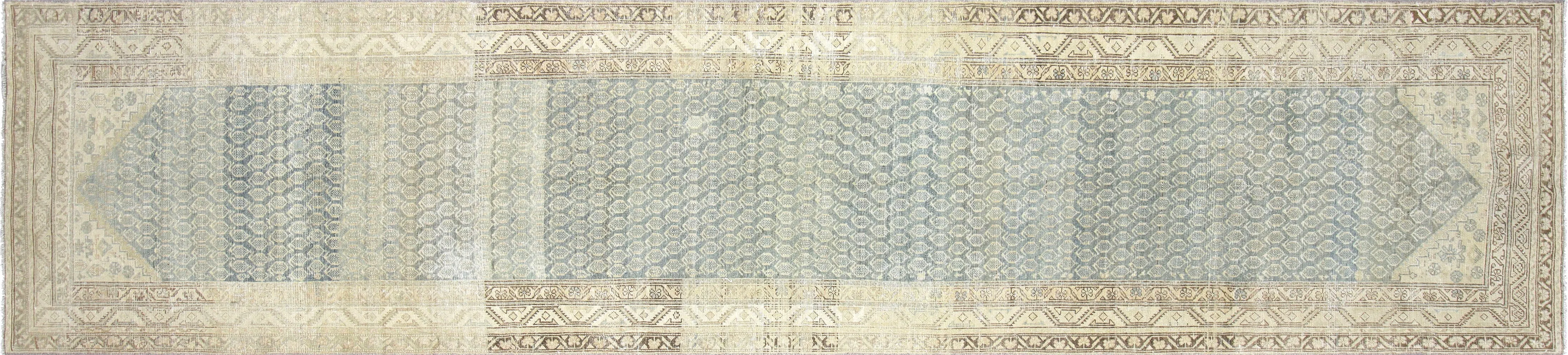 Semi Antique Persian Melayer Runner - 3'5" x 15'1"