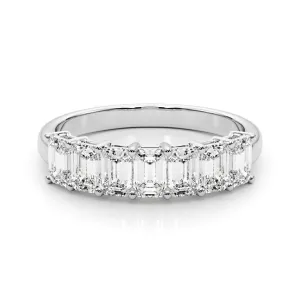 Seven Stone 2.0 ct. Emerald Cut Diamond Wedding Ring