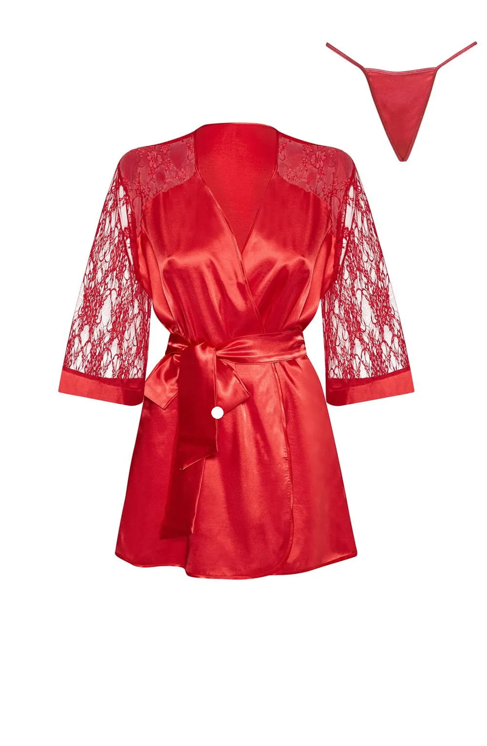 Sexy Short Dressing Gown Marissa Peignoir Red