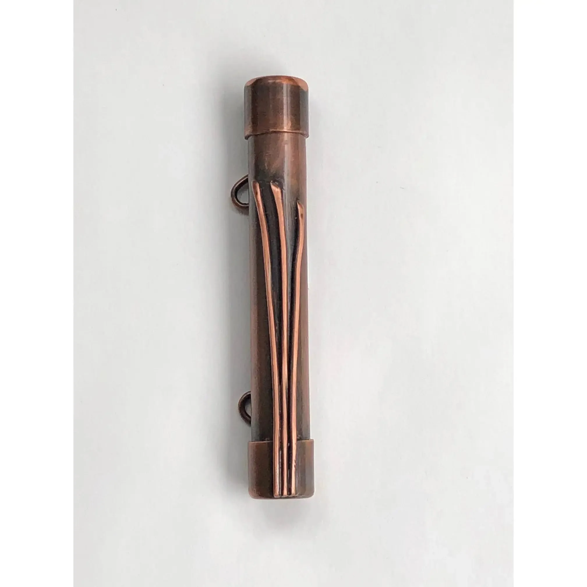 Shin Mezuzah in Copper 3748 by Sherri Cohen Design