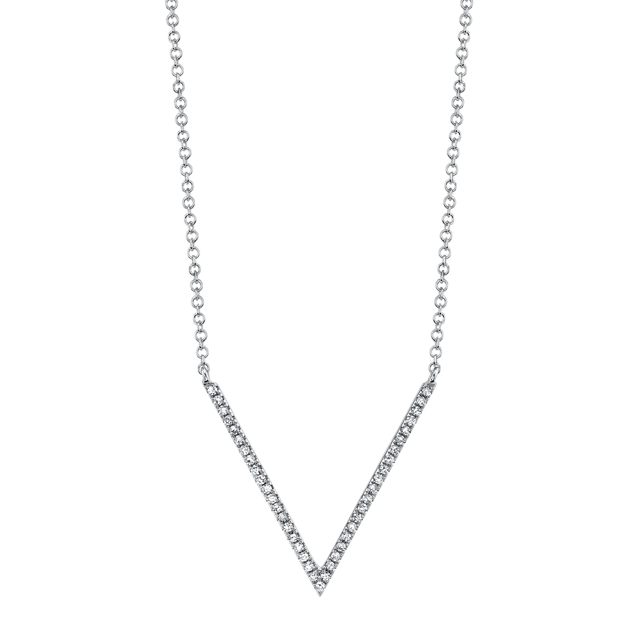 Shy Creation Diamond V-Shape Necklace