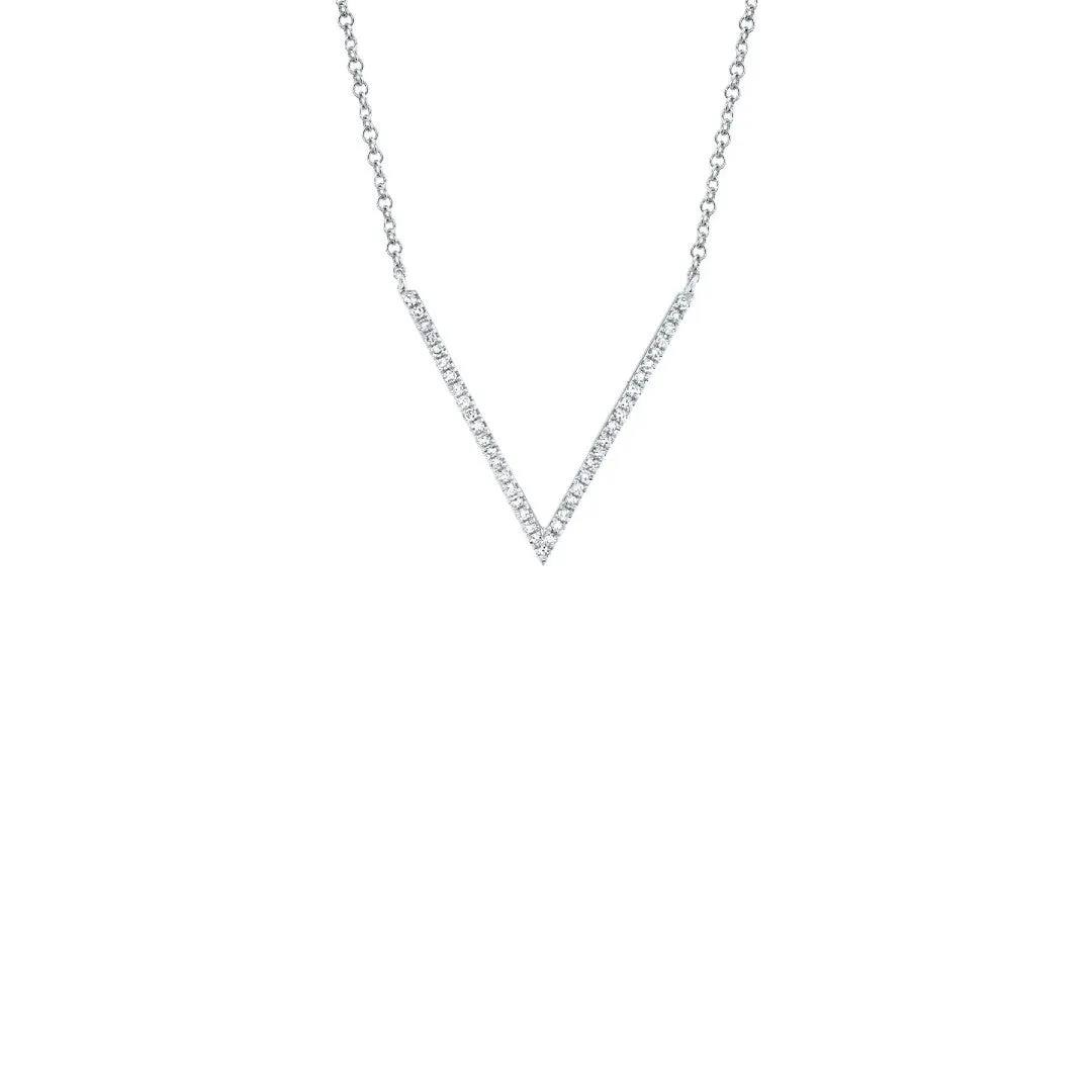 Shy Creation Diamond V-Shape Necklace