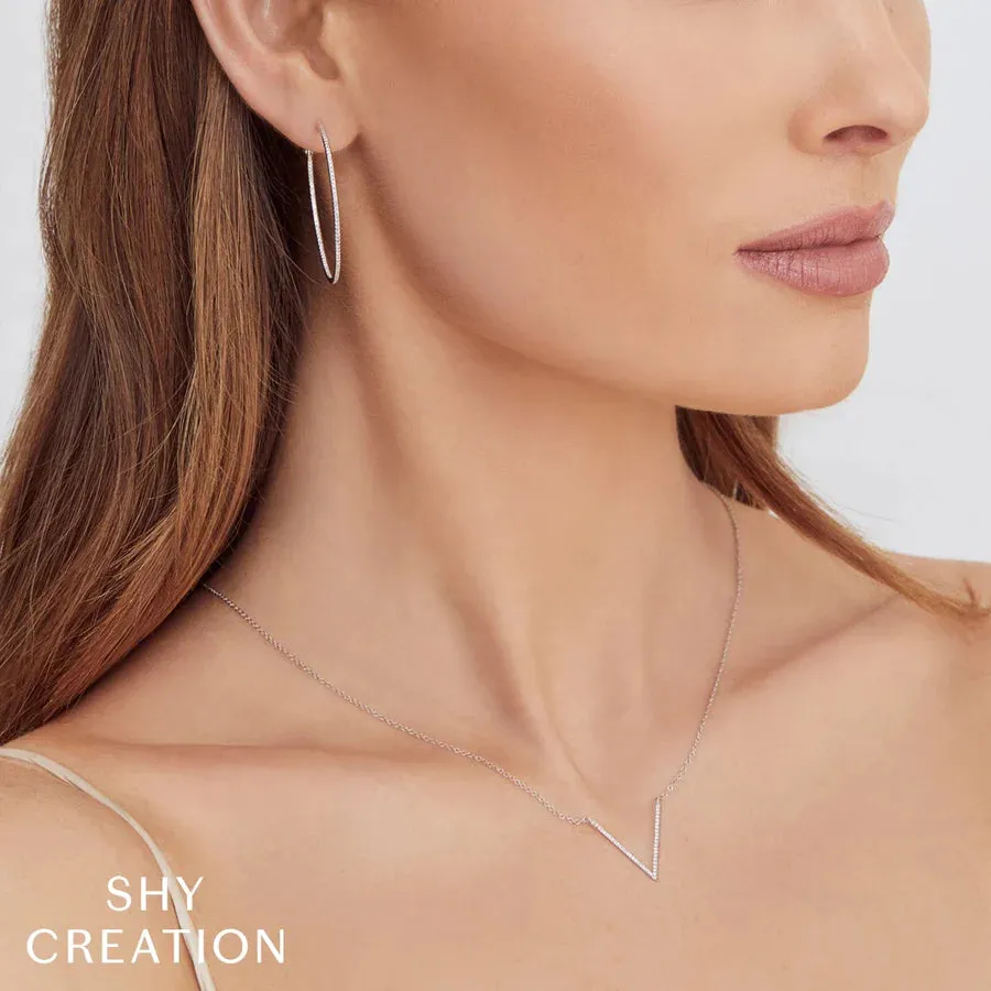 Shy Creation Diamond V-Shape Necklace
