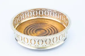 Silver Plated Medium Traditional Coaster, English Early 1900s