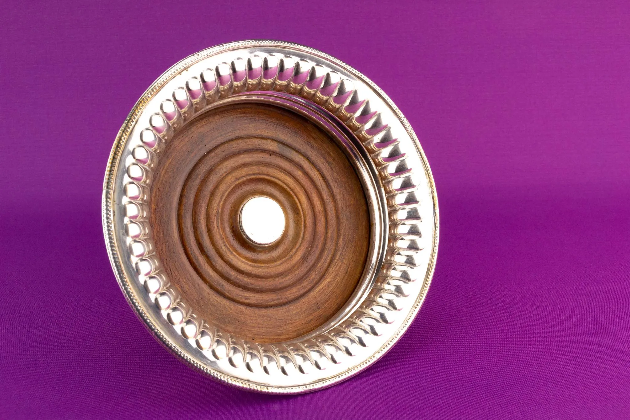 Silver Plated Wine Bottle Coaster, English Early 1900s