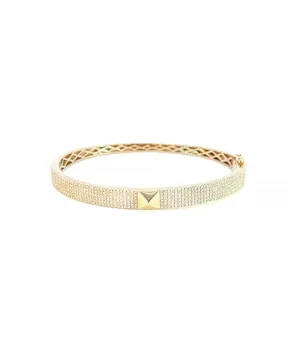 Single Pyramid Pavé Bangle