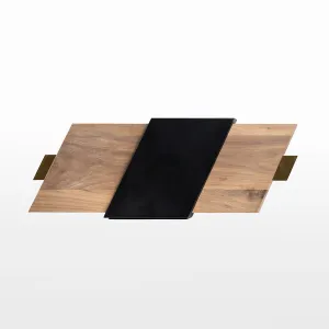 Slide Serving Tray In Walnut