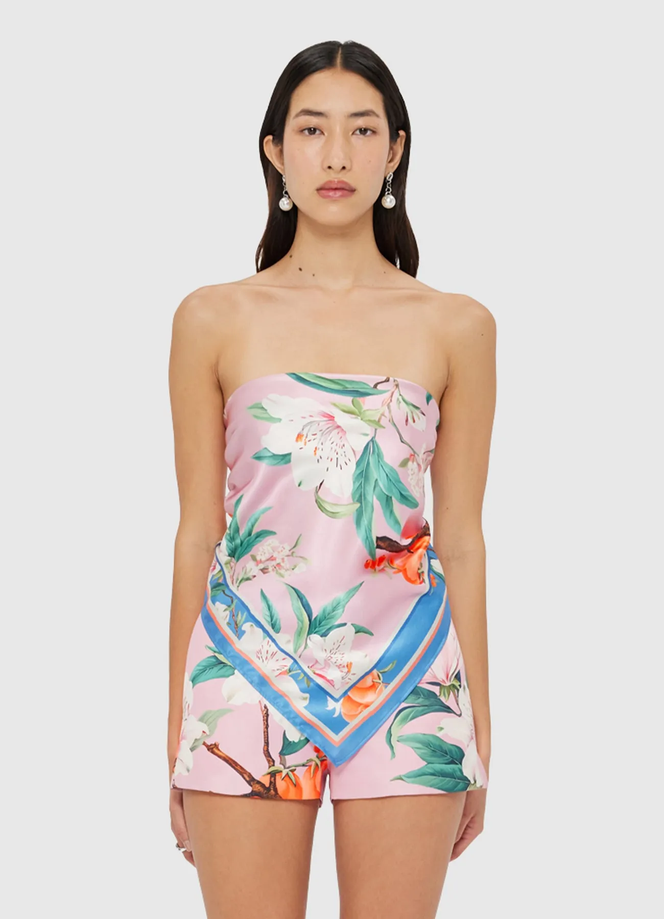 Small Scarf - Lavish Print in Pink