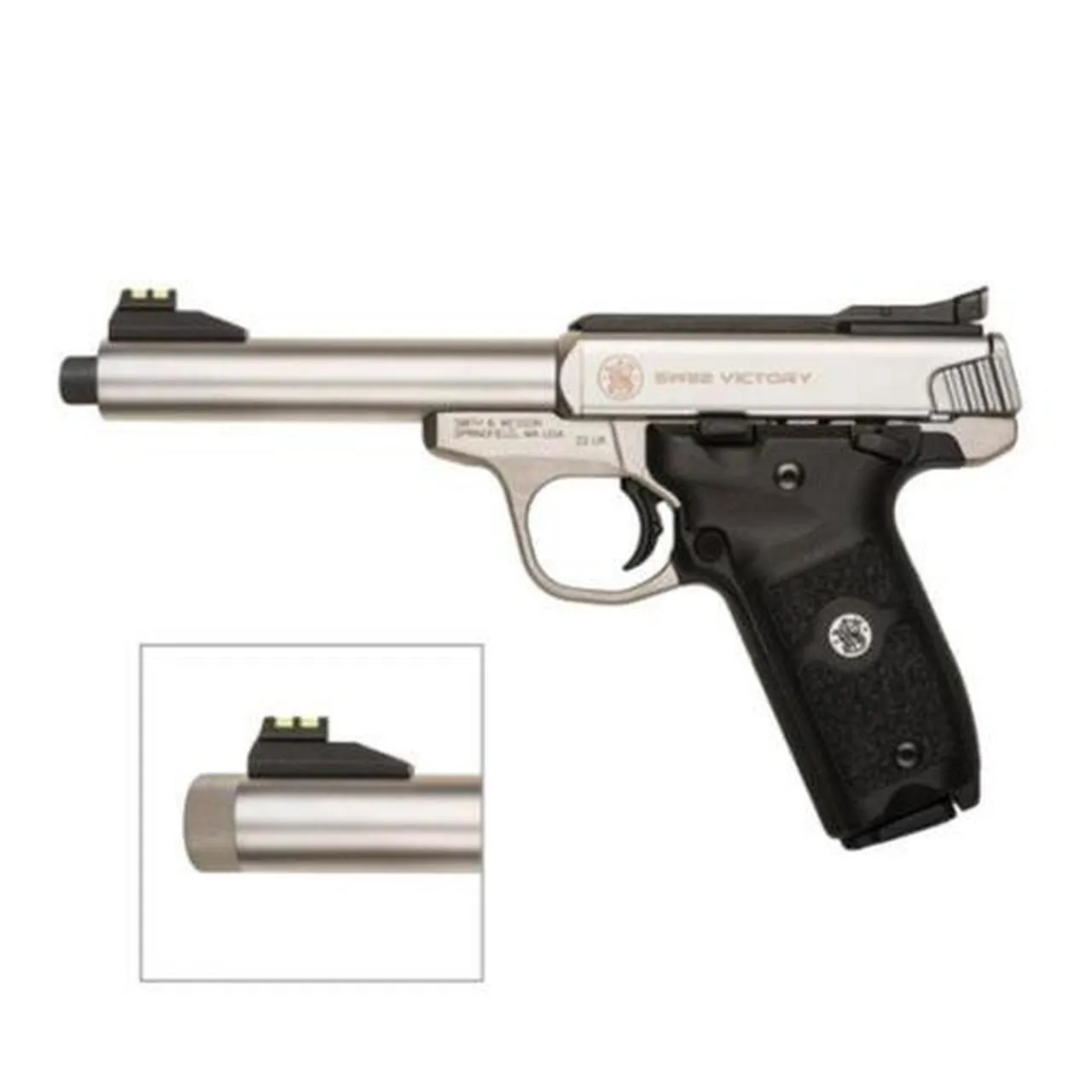 Smith & Wesson SW22 VICTORY 5.5″ 10 1 22LR AS SS THREADED Barrel, Adj F/O Sights