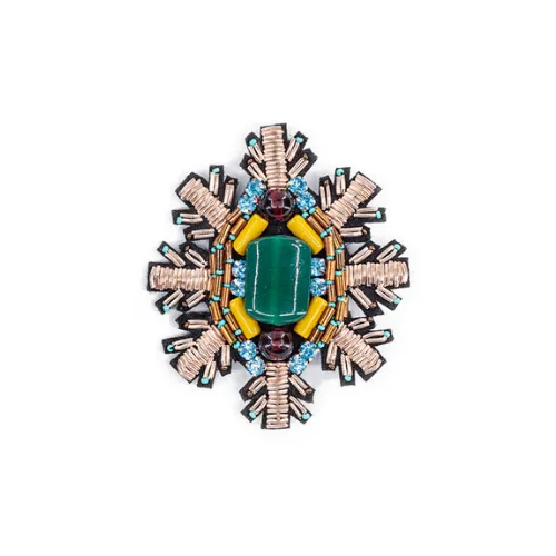 Snowstar Brooch in Green