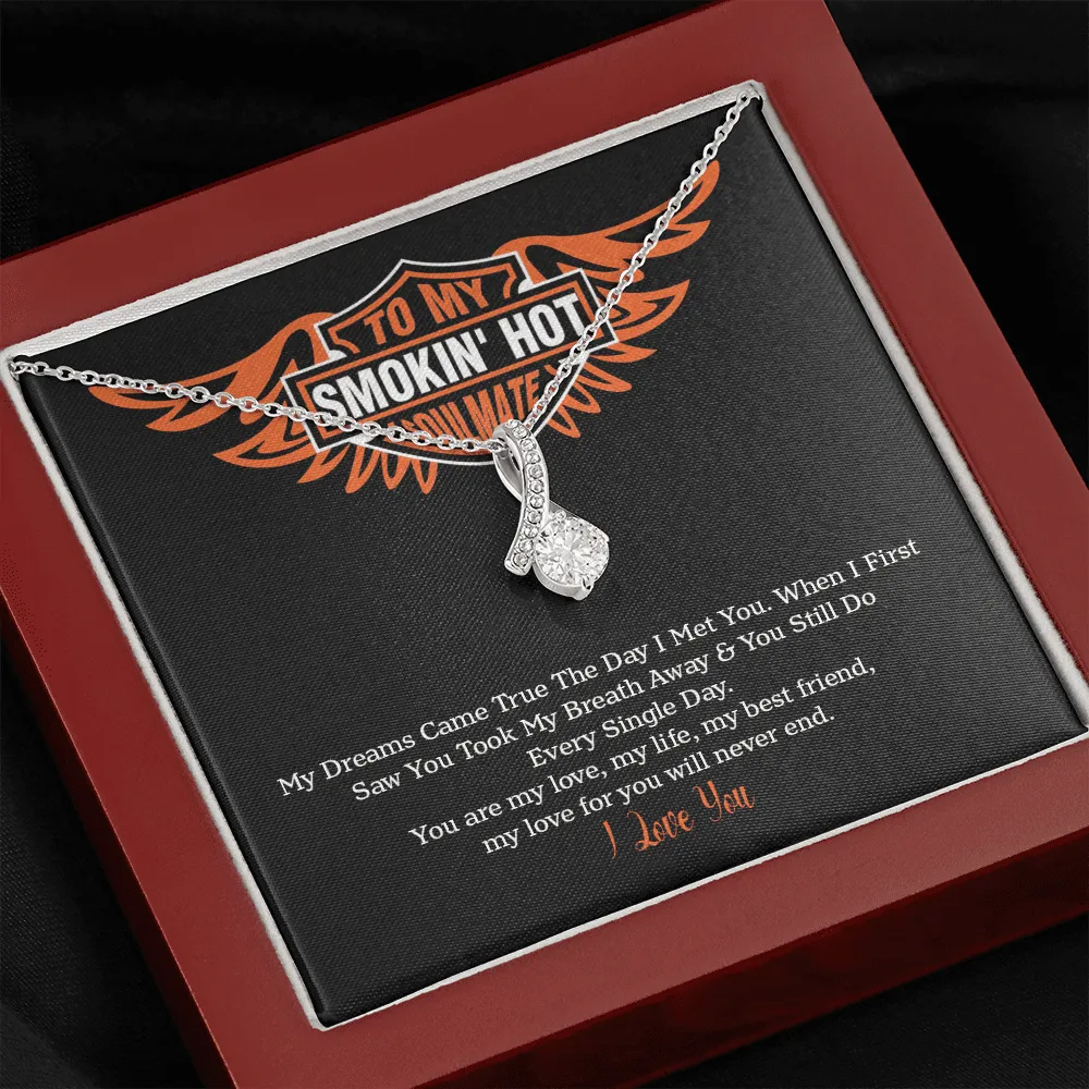 Soulmate - My Dreams Came True The Day I Met You - Alluring Beauty Infinity Necklace Message Card